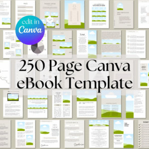 Canva eBook Template & Course Workbook (250 Pages) – Create Professional eBooks & Lead Magnets